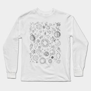 Space Doodle Long Sleeve T-Shirt
